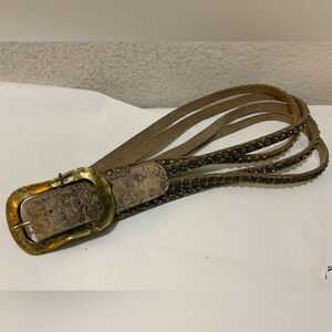 LeatherRock Stone and studded leather belt size M